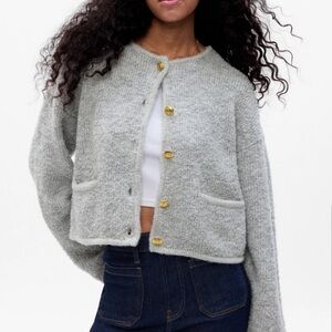 GAP Boucle Cropped Sweater Jacket